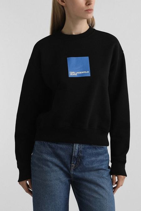 Свитшот хлопковый с логотипом Karl Lagerfeld Jeans
