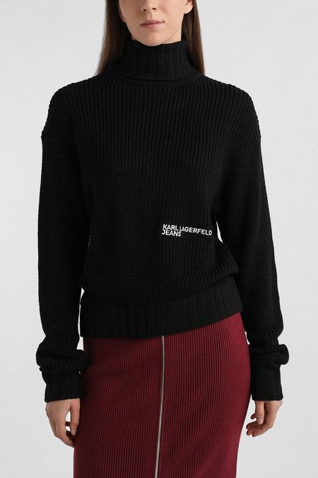 Свитер с воротником стойкой Karl Lagerfeld Jeans