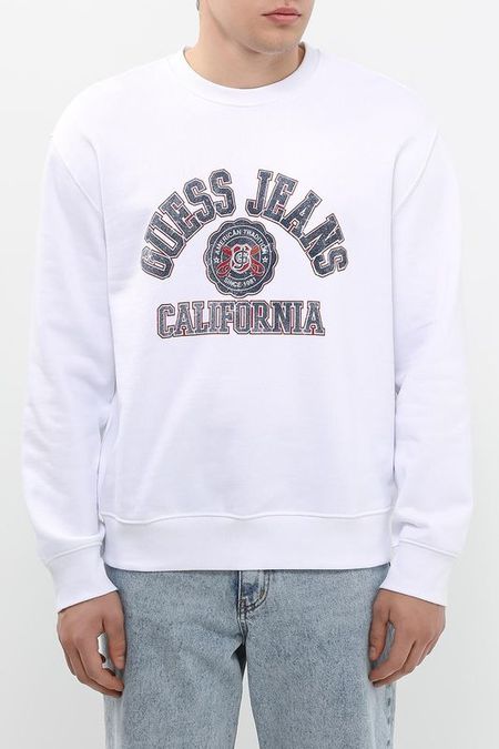 Свитшот хлопковый с принтом Guess Jeans