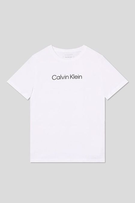 Футболка хлопковая с логотипом Calvin Klein Jeans