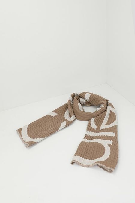 Шарф хлопковый с принтом Calvin Klein