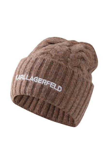 Шапка с отворотом и логотипом Karl Lagerfeld