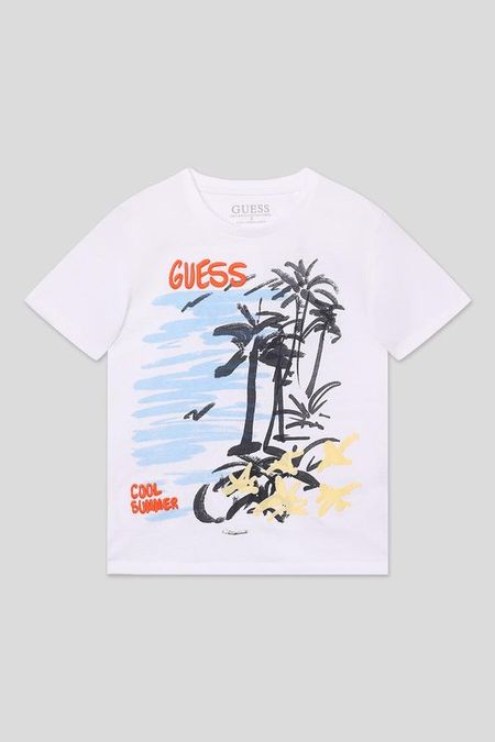 Футболка хлопковая с принтом Guess