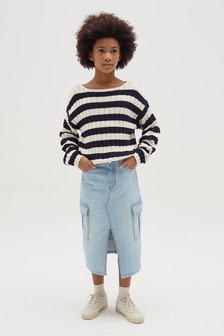 Юбка джинсовая с разрезом и карманами Republic of Denim