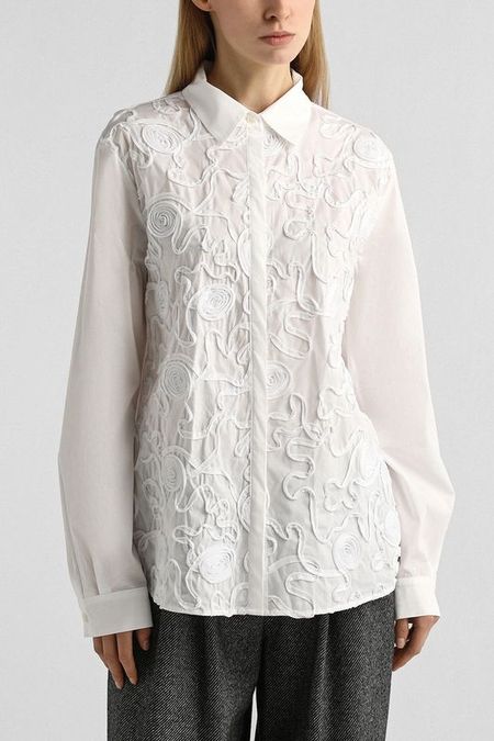 Рубашка хлопковая с шитьем Gerry Weber