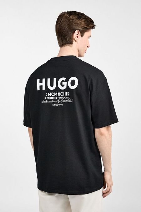 Футболка хлопковая с логотипом HUGO