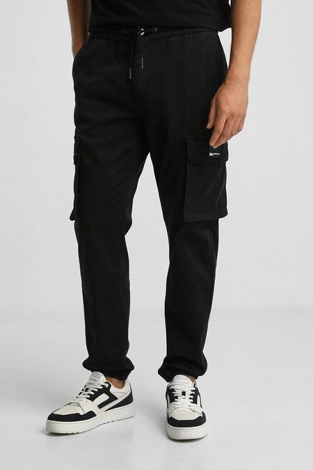 Брюки хлопковые на кулиске с карманами Karl Lagerfeld Jeans