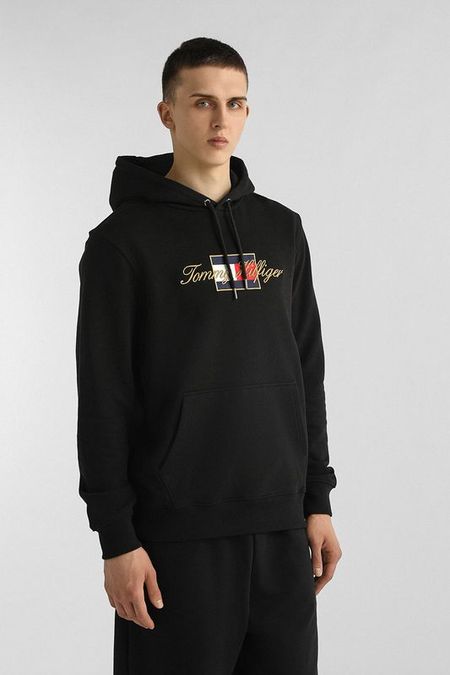 Худи хлопковое с карманом Tommy Hilfiger