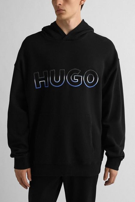 Худи хлопковое с карманом HUGO