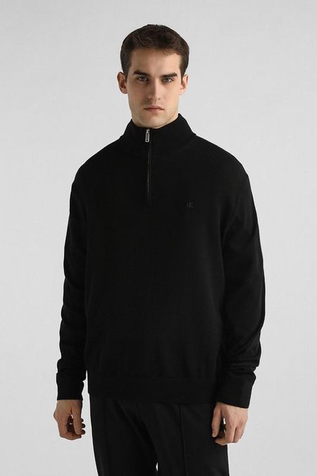 Пуловер шерстяной с воротником на молнии Calvin Klein