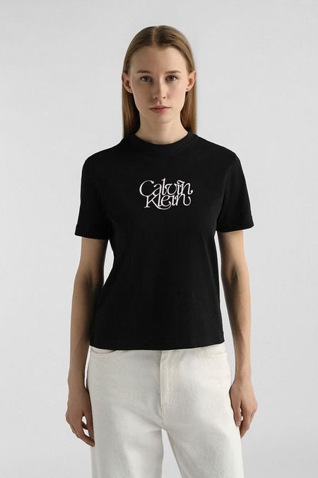 Футболка хлопковая с логотипом Calvin Klein Jeans
