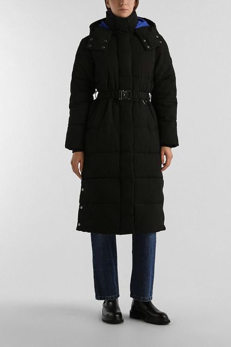 Пуховик с капюшоном удлиненный Desigual