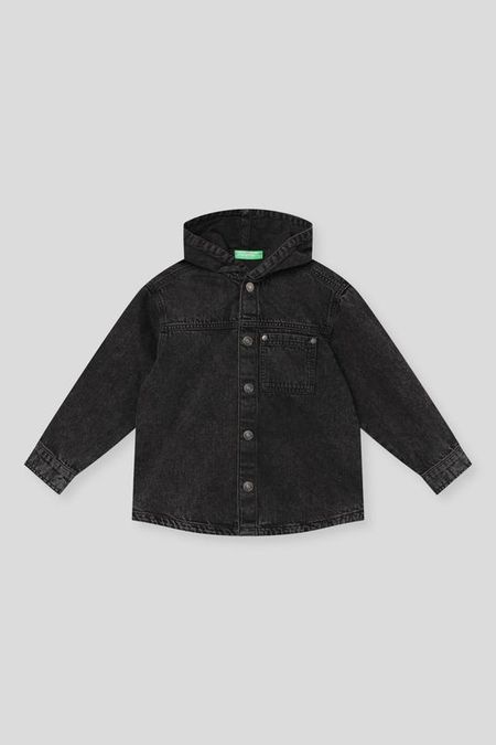 Рубашка джинсовая с капюшоном Benetton