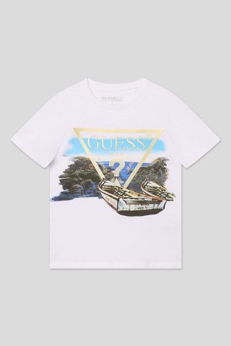 Футболка хлопковая с принтом Guess