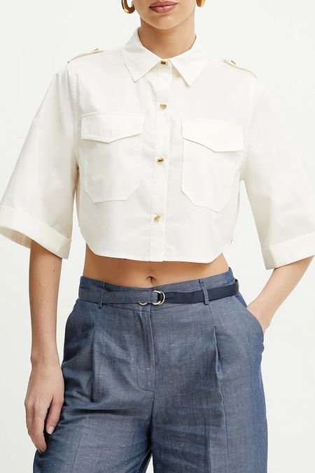 Блуза хлопковая укороченного кроя Marciano by Guess
