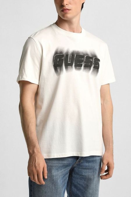 Футболка хлопковая с логотипом Guess