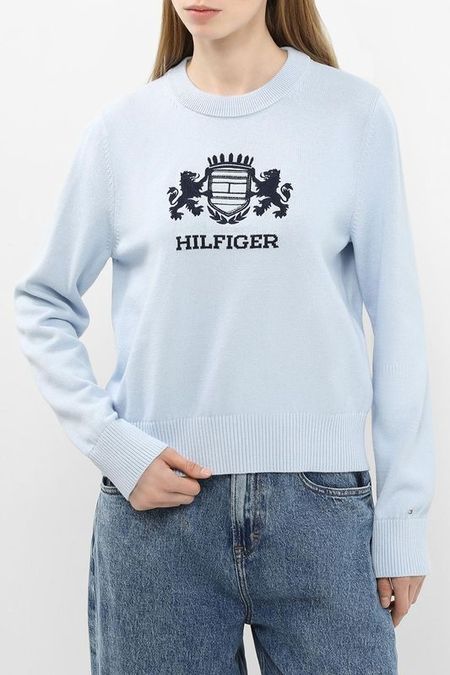 Джемпер хлопковый с логотипом Tommy Hilfiger