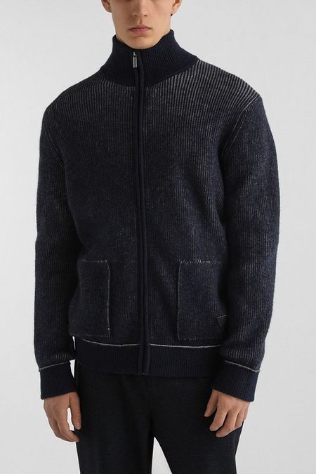 Кардиган с воротником стойкой и карманами Guess