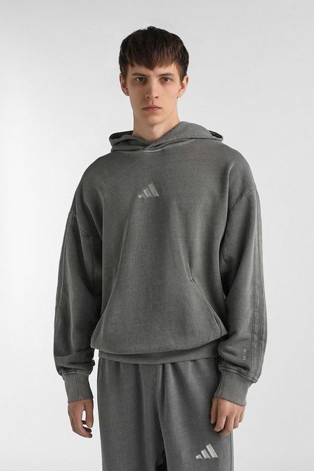 Худи хлопковое с карманом Adidas