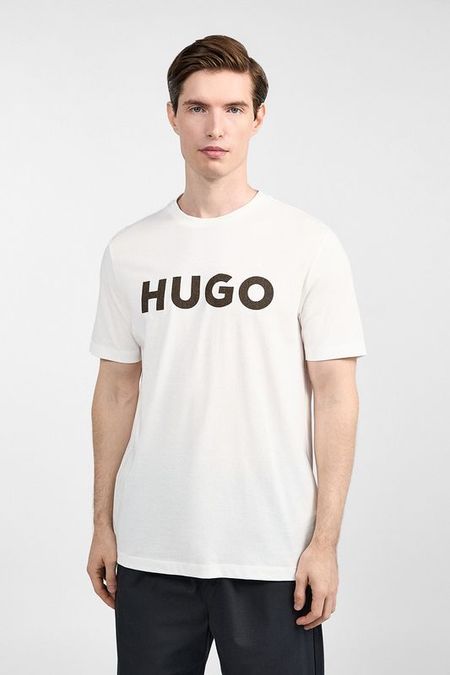 Футболка хлопковая с логотипом HUGO