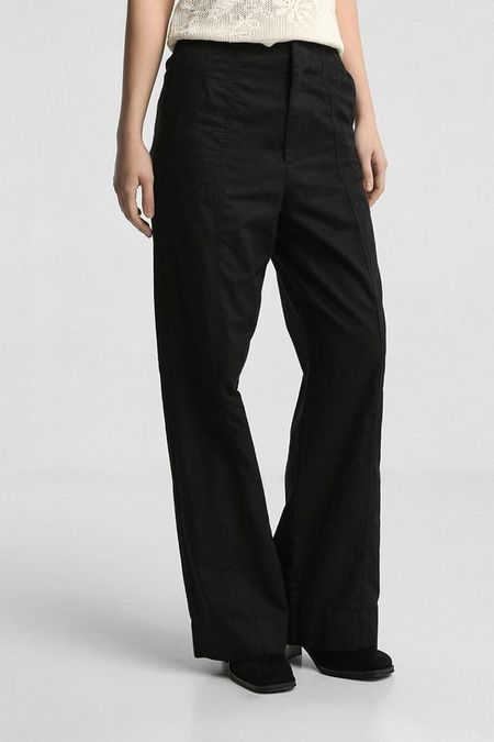 Брюки из хлопка и льна свободного кроя Calvin Klein Jeans
