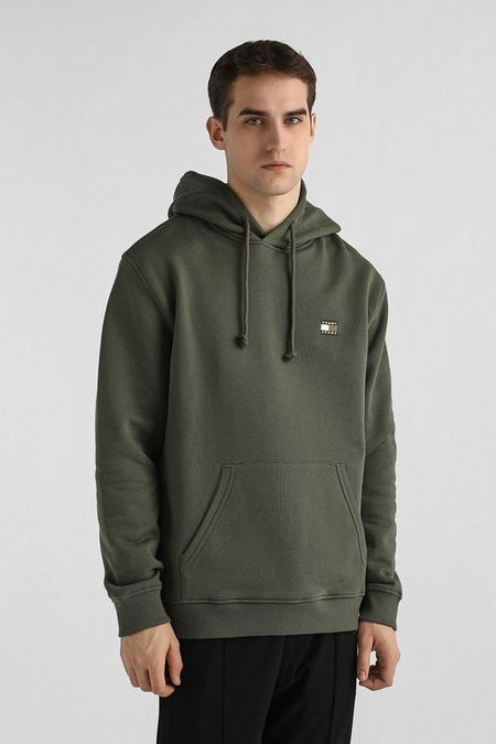 Худи хлопковое с карманом Tommy Jeans