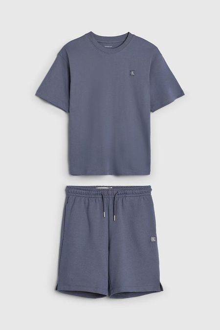 Комплект хлопковый из футболки и шорт Calvin Klein Jeans