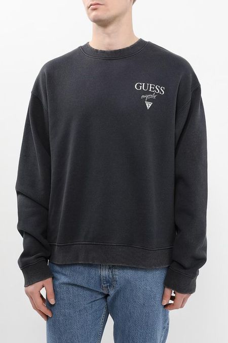 Свитшот хлопковый с логотипом Guess Jeans