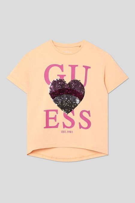 Футболка хлопковая с принтом Guess