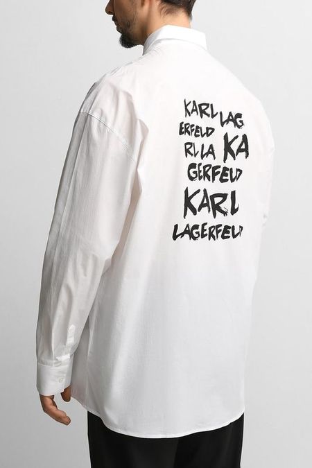 Рубашка хлопковая свободного кроя Karl Lagerfeld