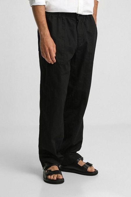 Брюки из хлопка и льна Calvin Klein Jeans