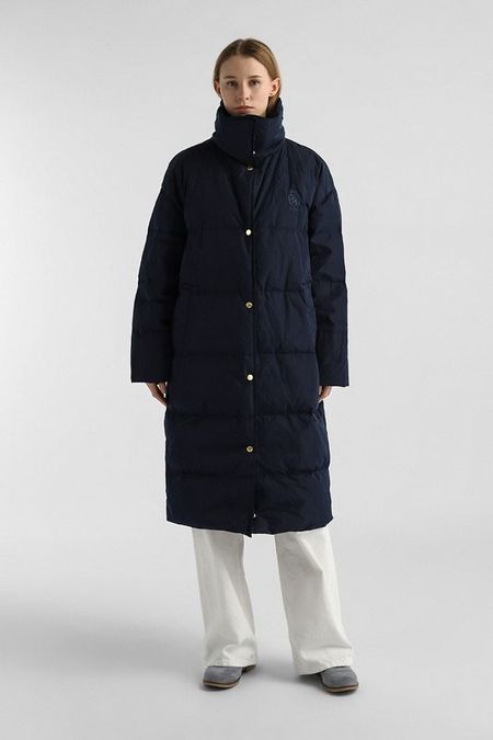 Пуховик удлиненного кроя с воротником стойкой Tommy Hilfiger