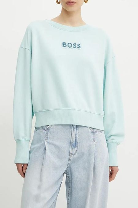 Свитшот хлопковый с логотипом BOSS