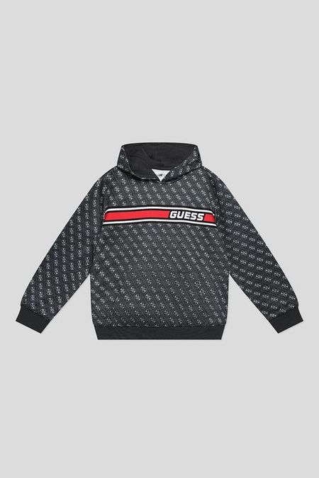 Худи с принтом из монограмм бренда Guess