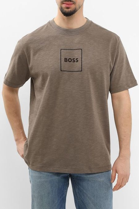 Футболка хлопковая с логотипом BOSS