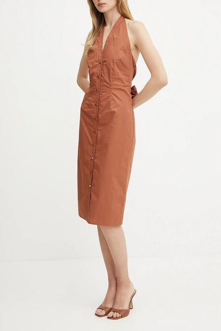 Платье хлопковое с открытыми плечами Marciano by Guess