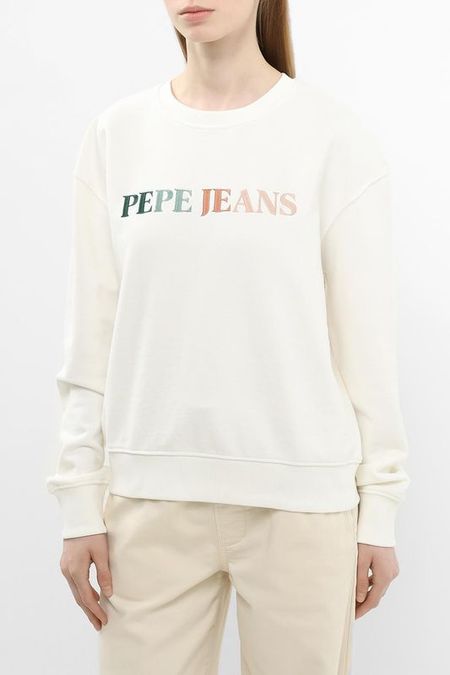 Свитшот хлопковый с логотипом PEPE JEANS