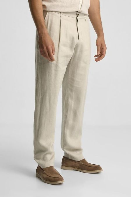 Брюки льняные с защипами Marc O'Polo