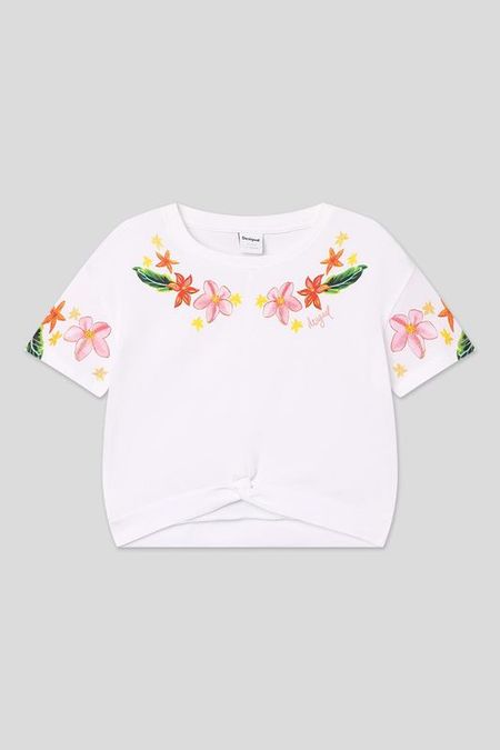 Футболка хлопковая с принтом Desigual
