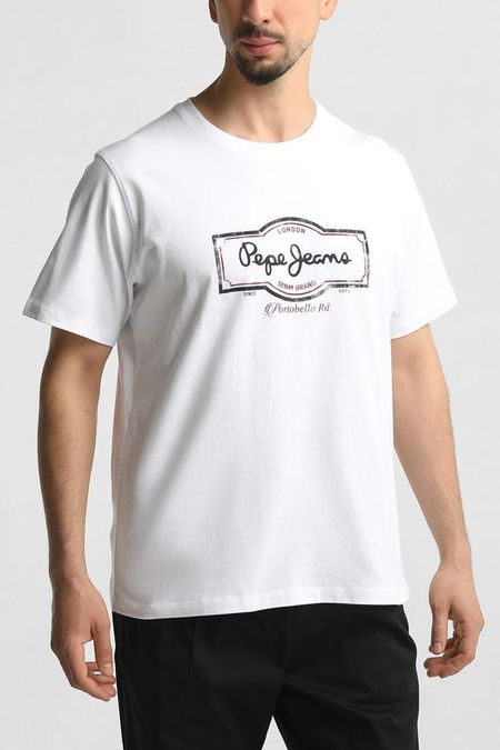 Футболка хлопковая с логотипом PEPE JEANS