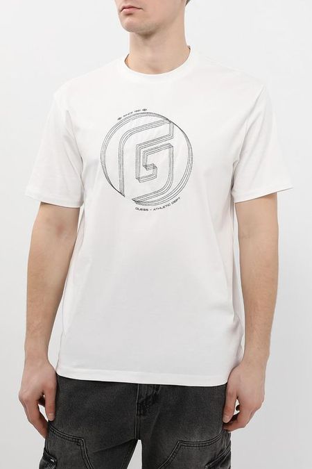 Футболка хлопковая с логотипом Guess