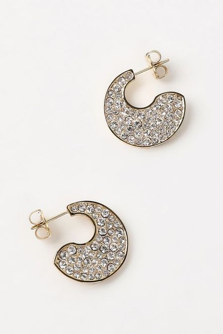 Серьги-пусеты с кристаллами Guess