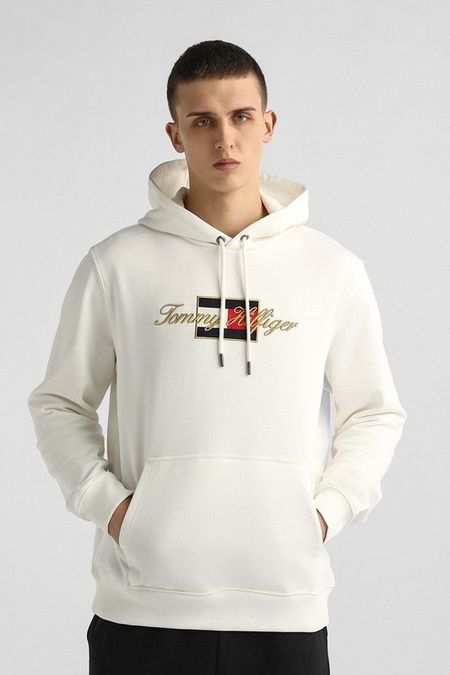 Худи хлопковое с карманом Tommy Hilfiger