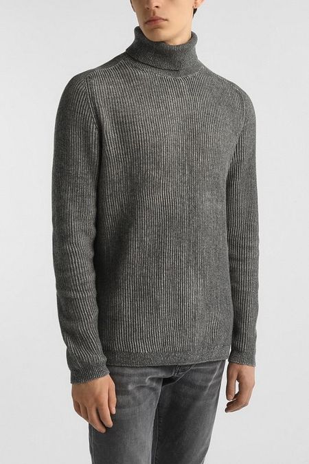 Свитер из хлопка и шерсти с высоким воротником Marc O'Polo