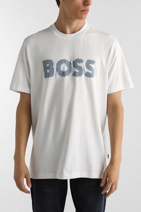 Футболка хлопковая с логотипом BOSS