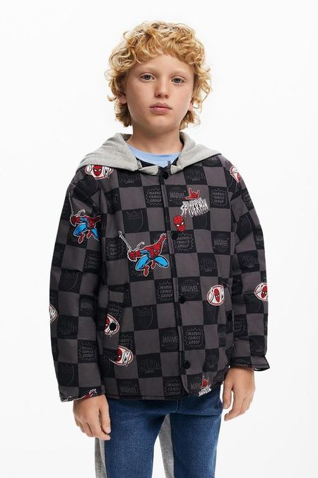 Куртка утепленная с капюшоном и принтом Desigual