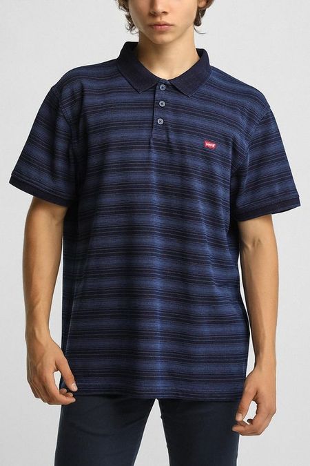 Поло хлопковое в полоску LEVI'S