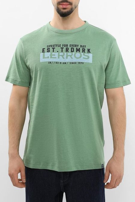 Футболка хлопковая с логотипом LERROS