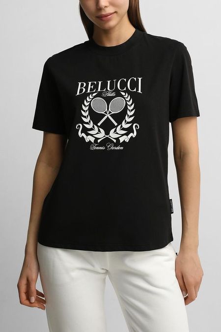 Футболка хлопковая с принтом BELUCCI