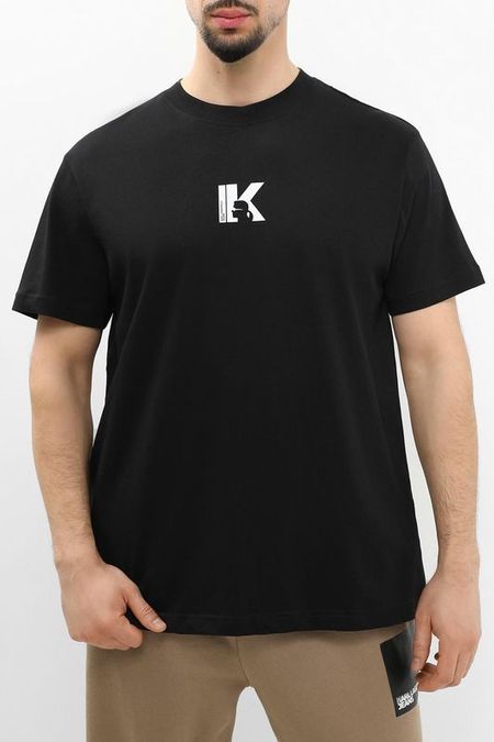 Футболка хлопковая с логотипом Karl Lagerfeld Jeans